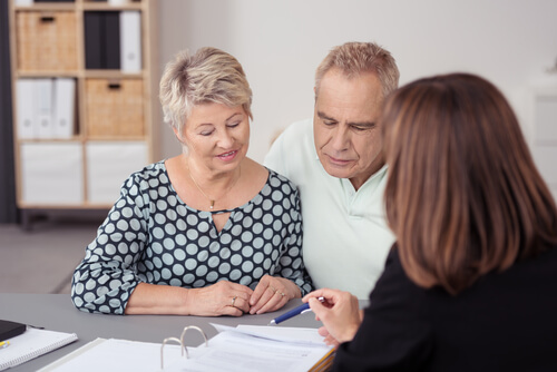 grandparents speaking with estate planning attorney
