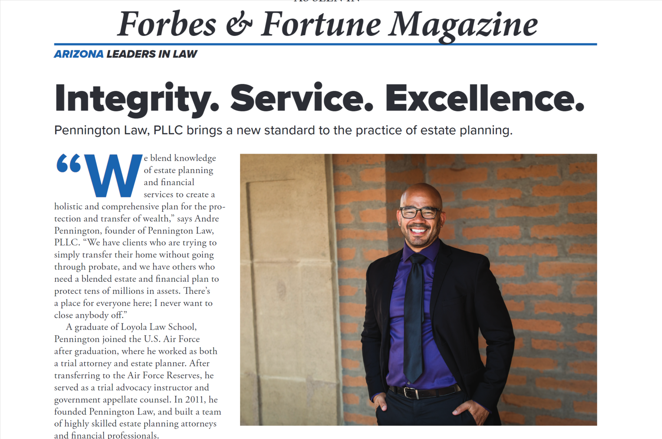 Celebrating Pennington Law's Featured Article in Forbes and Fortune