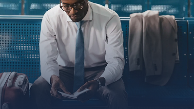 a man reading a book