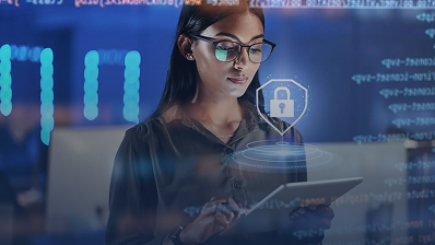 woman checking on tabs